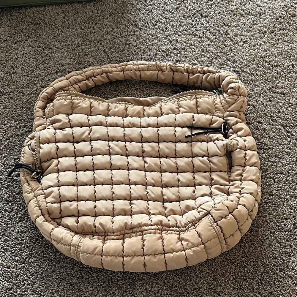 FP Movement by Free People Tan Quilted Shoulder Bag